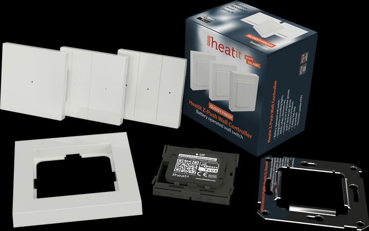 Actual product image Heatit Controls - Interrupteur sans fil Z-Wave+ 700 Z-Push Wall controller