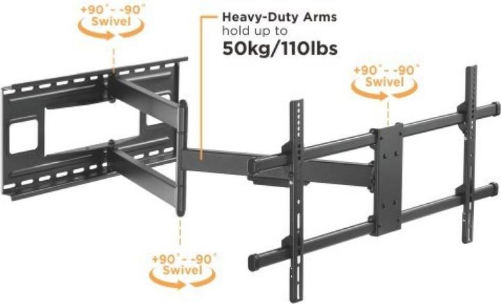 Produktbild Techly ICA-PLB 490 TV mount (80") Black (Wand, 80", 50 kg)