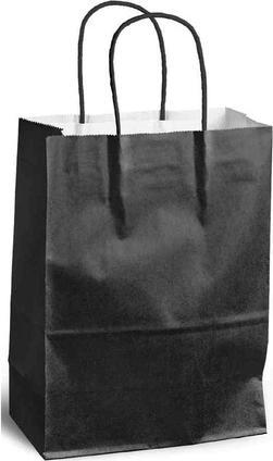Produktbild Mailmedia Papier-Tragetasche mit Kordel 15.7 Liter schwarz Masse B 320 x T 120 H 410 mm (Geschenktüte, 200 x)