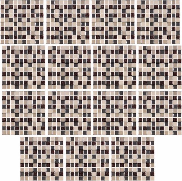 Produktbild Infactory Selbstklebende 3D-Mosaik-Glitzer-Fliesenaufkleber, 26 x 26cm, 15er-Set (26 x 26 cm)