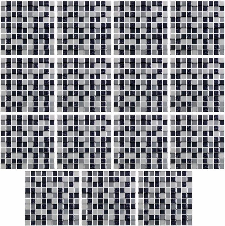 Image du produit Infactory Autocollants 3D mosaïque scintillants pour carrelage, 26 x 26cm, lot de 15 (25,5 x 25,5 cm)