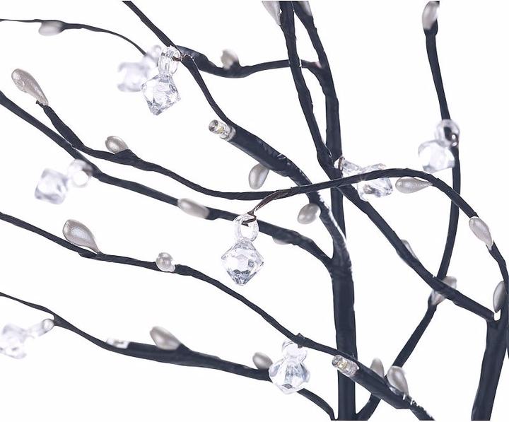 Image du produit Lunartec 3 branches décoratives, 48 bourgeons en plastique et 8 LED chacune, fonctionne sur piles, minuterie (0.60 m)