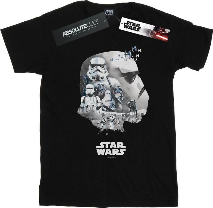 Actual product image Star Wars Womens/Ladies Stormtrooper Montage Cotton Boyfriend T-Shirt (3XL)