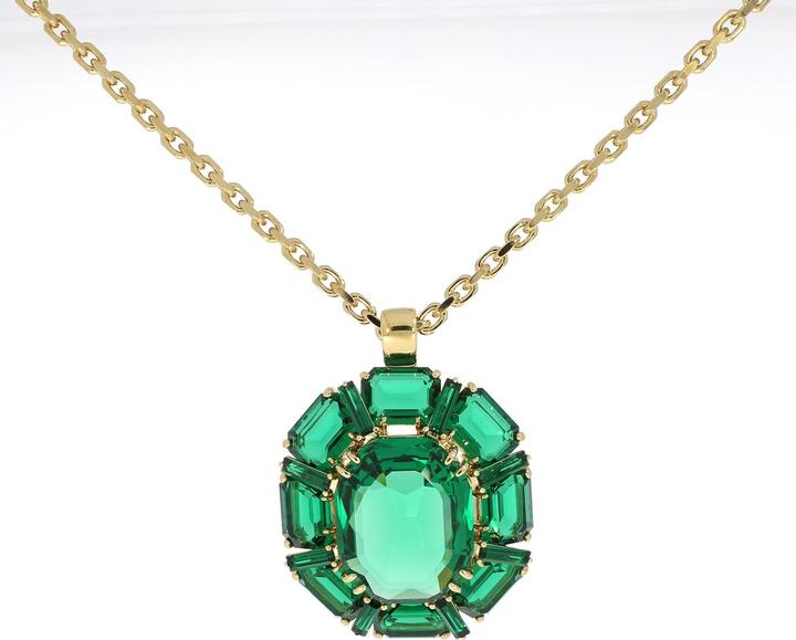 Actual product image Swarovski Millenia Necklace Various Cuts Green Gold (Metal with gold alloy coating, 80 cm)