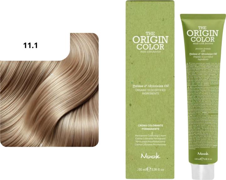 Actual product image Nook Origin Colour hair dye (11.1 Blond Platinum Light Ash)
