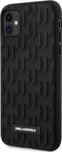 Actual product image Karl Lagerfeld KLHCN61RUPKLPK iPhone 11 / Xr 6.1" hardcase czarny/black 3D Monogram (Apple iPhone XR)