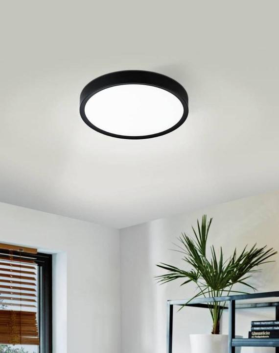 Immagine prodotto EGLO 75629 GIGLIO Lampada da parete/soffitto a LED 14,6W Ø340mm Bianco nero Bianco caldo
