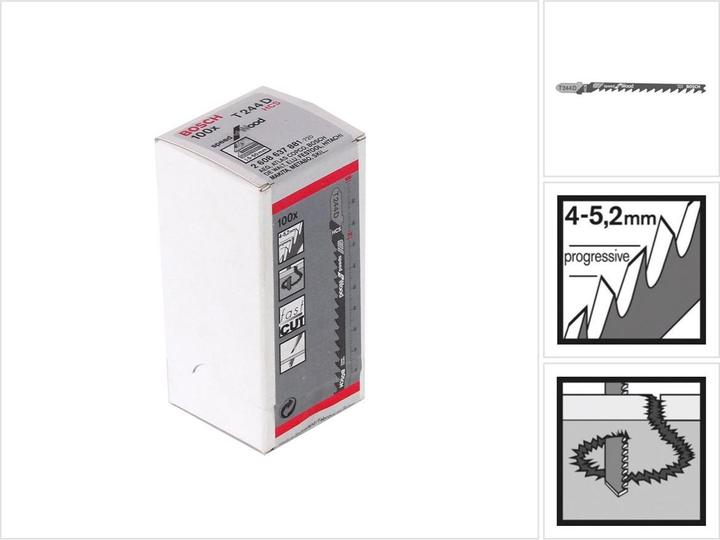 Produktbild Bosch Professional Zubehör Stichsägeblatt T 244 D Speed for Wood, 100er-Pack