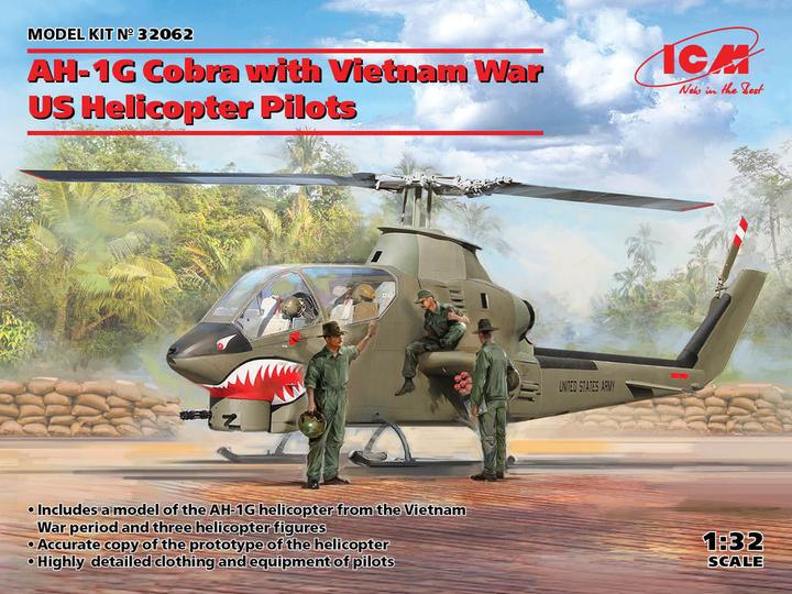 Image du produit ICM AH-1G Cobra avec pilotes d'hélicoptères américains de la guerre du Vietnam