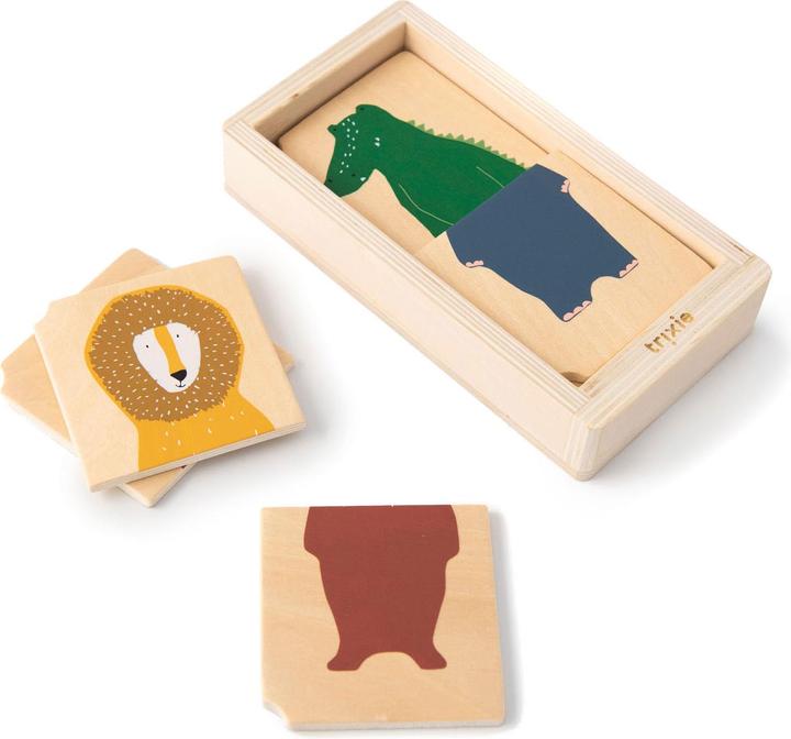 Actual product image Trixie Baby Wooden combination puzzle animals