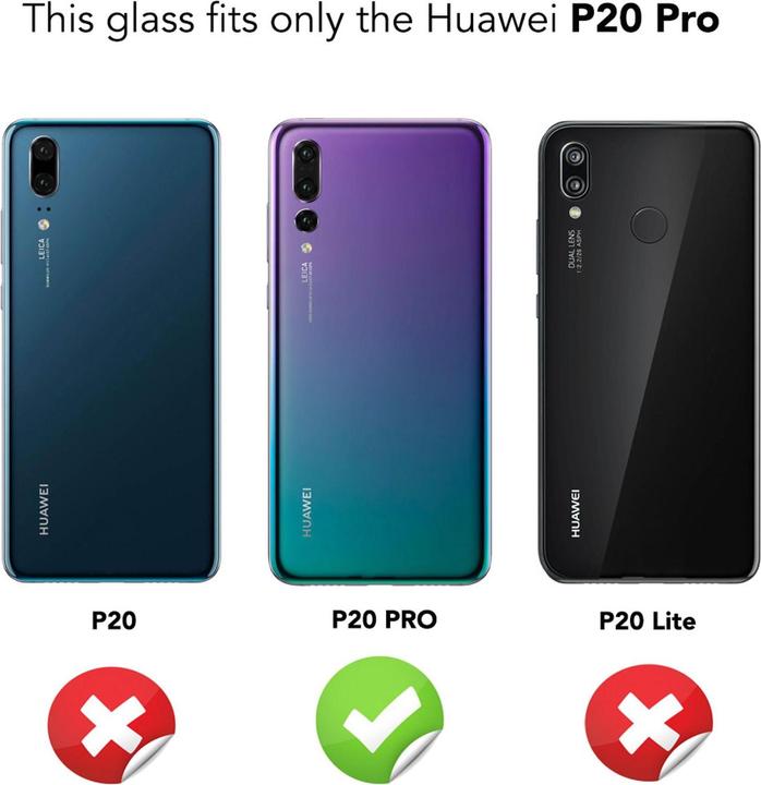 Actual product image Nalia protective glass (1 Piece, Huawei P20 Pro)