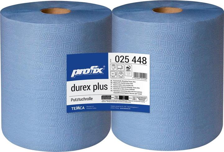 Actual product image Profix Cleaning cloth durex plus L380xW360approx. mm blue 3-ply, perforated (2 x)