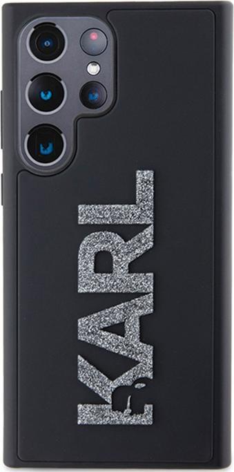 Actual product image Karl Lagerfeld KLHCS23L3DMBKCK S23 Ultra S918 czarny/black hardcase 3D Rubber Glitter Logo (Samsung Galaxy S23 Ultra)