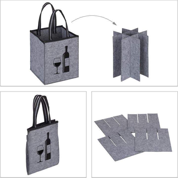 Actual product image Relaxdays Bottle bag