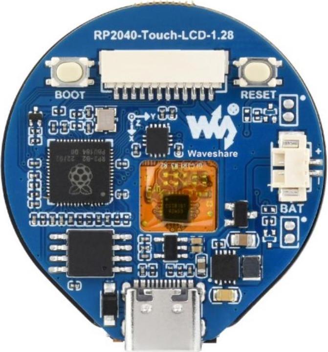 Image du produit WaveShare RP2040 1.28pouces écran LCD tactile rond