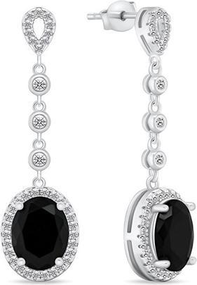 Produktbild Brilio Silver - Elegant dangling silver earrings with zircons EA969WBC