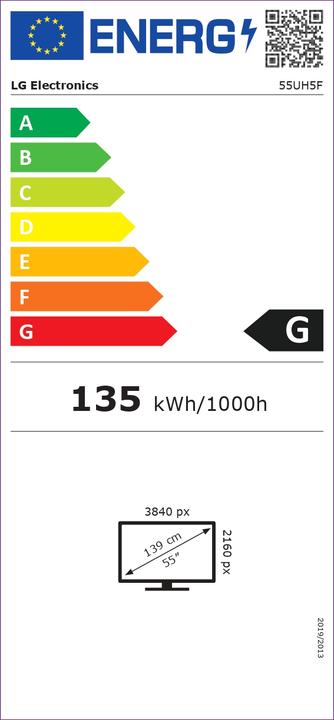 Etichetta energetica LG 55UH5F-H (3840 x 2160 pixel, 55")