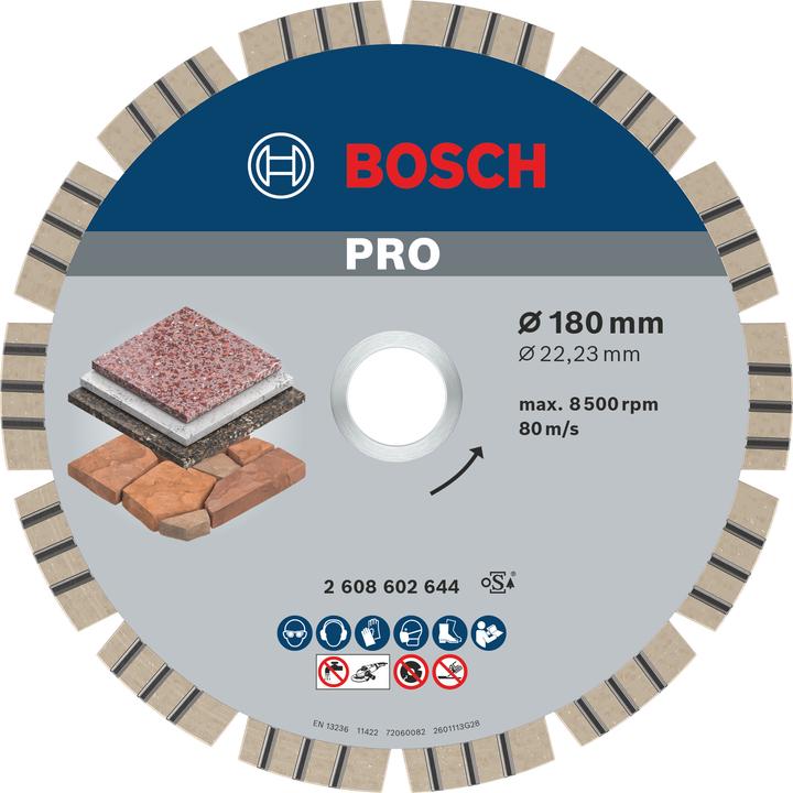 Actual product image Bosch Professional Zubehör PRO Stone diamond cutting disc, 180 x 22.23 mm
