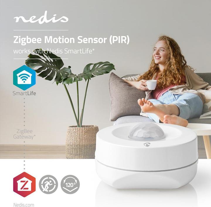 Produktbild Nedis Smart-PIR-Bewegungssensor | Zigbee | Batterie inbegriffen (5 m)