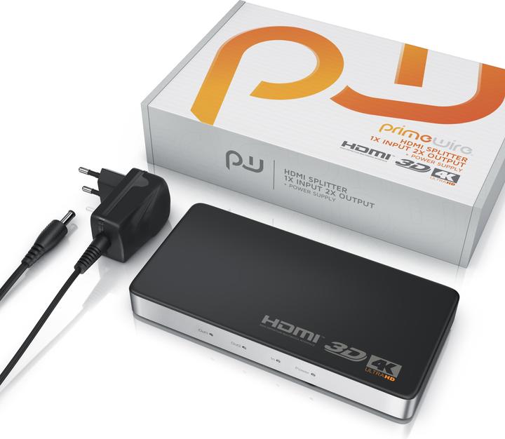 Actual product image Primewire HDMI splitter, switcher, distributor 4K UHD 2160p 4K 30Hz, Full HD, CEC, HDCP, 3D Ready, Deep Colour