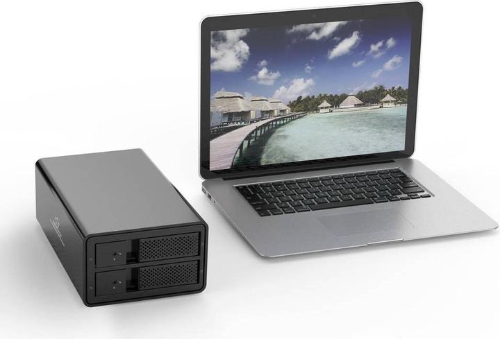 Actual product image Renkforce RF-6647596 8.9 cm (3.5 Zoll) Festplattengehäuse 2 Bay 3.5 Zoll USB-A ( (3.5")