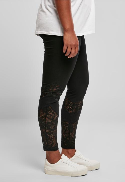 Immagine prodotto Urban Classics Leggings donna a vita alta con inserto in pizzo (4XL)