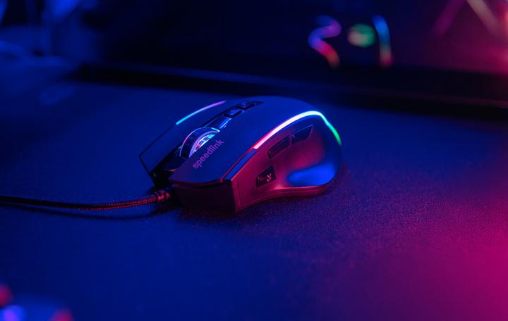 Actual product image Speedlink DECUS NX RGB Gaming Mouse, rubber-black (Cable)