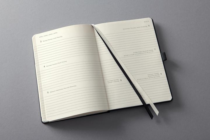 Actual product image Sigel Wochenagenda Conceptum Liniert, 2026, Schwarz, 10,8 x 15,1cm (German, French, English, Dutch)