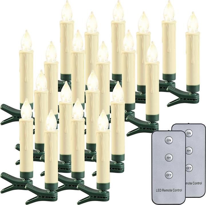Actual product image Lunartec Outdoor Christmas tree candles (20 x)