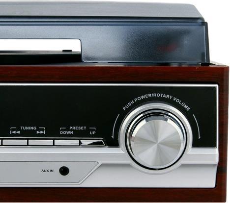 Produktbild Camry CR 1113 Audio-Plattenspieler mit Riemenantrieb, Cappuccino, Chrom, Holz (Halbautomatisch)