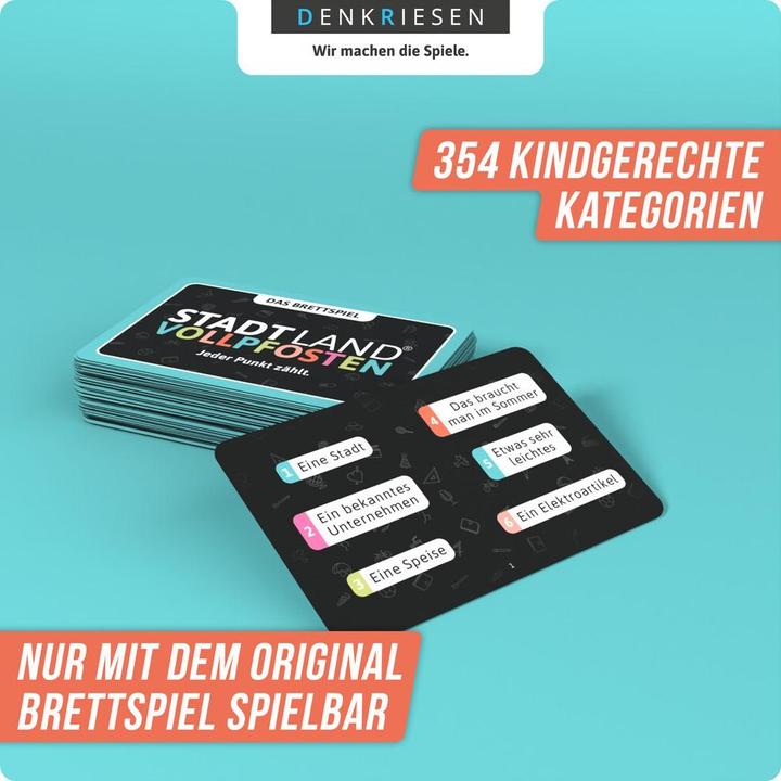 Produktbild Denkriesen STADT LAND VOLLPFOSTEN – JUNIOR Erweiterung "Jeder Punkt zählt" zum offiziellen Brettspiel (Deutsch)