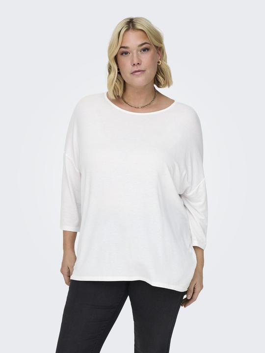 Image du produit Only Top curvy à la coupe décontractée et aux manches 3/4 Top (54)