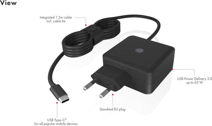 Productafbeelding Icy Box IB-PS111-PD (65 W)