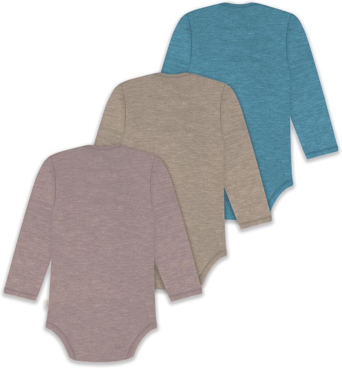 Image du produit Normani Lot de 3 Body Mérinos Bébé manches longues "Auckland" - 9383 (86)