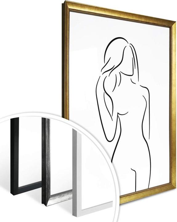 Actual product image Trenddeko Lineart - Female curves (30 x 40 cm)