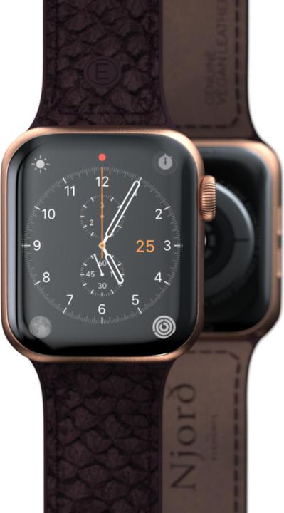 Actual product image Njord Eldur Watch Strap For (41 mm, 40 mm, Vegan Leather, Stainless steel fastener, Salmon leather)