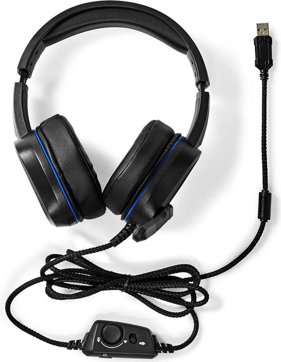 Produktbild Nedis Gaming Headset | Über Ohr | Surround | USB Type-A | Klappbarer Mikrofon | 2.10 m | LED (Kabelgebunden)