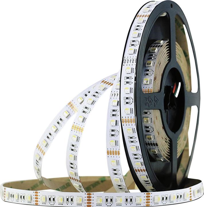 McLED LED strip RGB+ IP20 LED strip 1m light strip for gluing 3000 K warm white 24V/DC (Warm white, 100 cm, Indoor)
