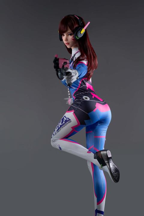 Actual product image Game Lady Full Silicone Doll D.Va 167 cm - Overwatch
