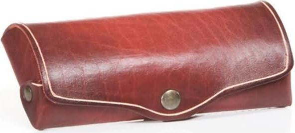 Immagine prodotto Mika Portaocchiali, groá, pelle di sella, bottone a pressione, rosso