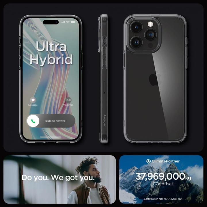 Image du produit Spigen Coque Ultra Hybrid pour iPhone 15 Pro - gris transparent (Apple iPhone 15 Pro)