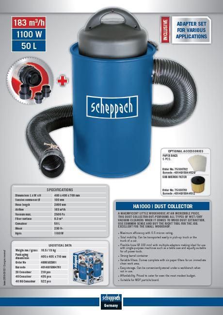 Produktbild Scheppach HA1000 (Nass-Trockensauger)