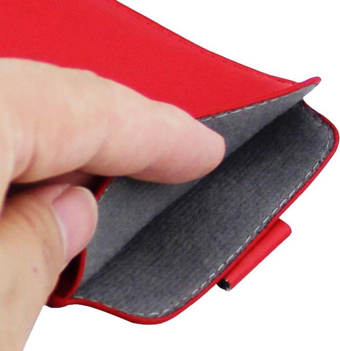 Produktbild König Design Handyhülle Tasche Slide Hülle Rot (Apple iPhone 6 Plus)