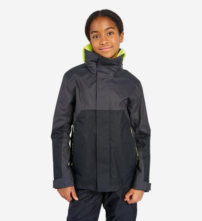 Image du produit Tribord Veste de pluie Veste de voile enfants imperméable au vent - Sailing 300 gris foncé (122)