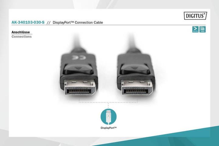 Immagine prodotto Digitus DisplayPort — DisplayPort (3 m, DisplayPort)