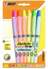 Actual product image Bic Highlighter Grip Pastel Mix 12pcs (Zestaw kolorów, 12 x)