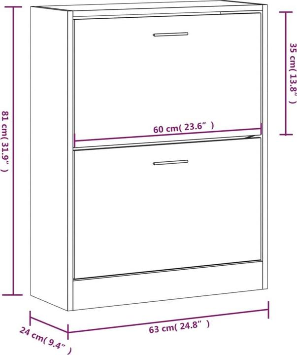 Immagine prodotto VidaXL Ayaan (63 x 24 x 81 cm)