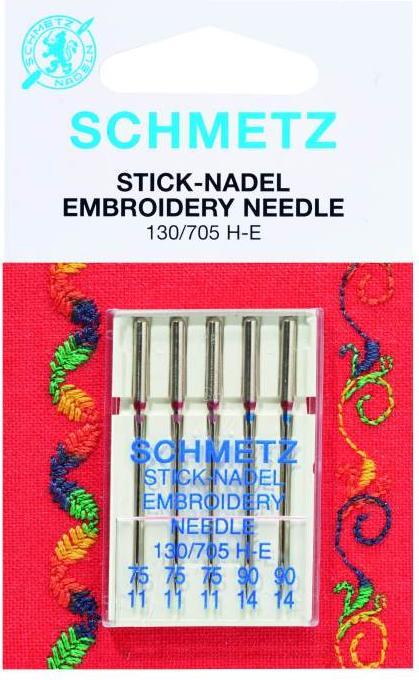 Produktbild Schmetz Nähmaschinennadeln Sticken Stärke 75-90 5 St