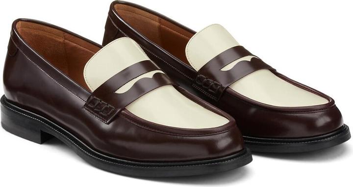 La Redoute Collections Zweifarbige Mokassins aus Leder