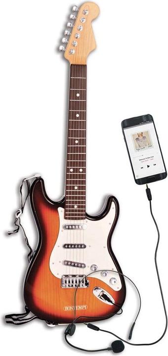 Actual product image Bontempi Electric guitar with guitar strap and microphone (Multilingual)